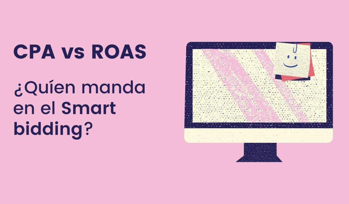 Ilustración representando el enfrentamiento entre CPA Objetivo y ROAS en el contexto de Smart Bidding.