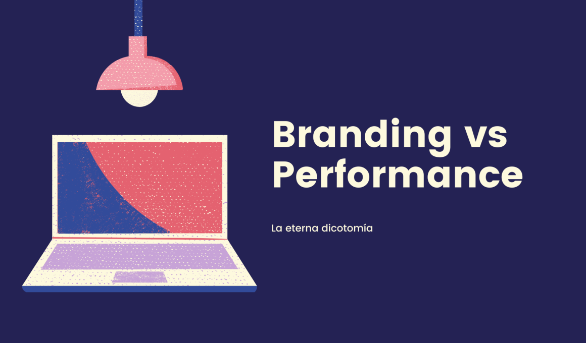 Profesional de marketing digital debatiendo consigo mismo sobre invertir en branding o en performance, ilustrando el dilema del huevo y la gallina en estrategias de marketing
